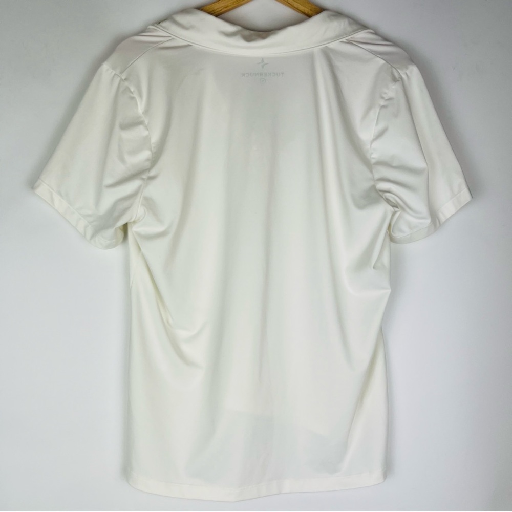 Tuckernuck Sport White Floral Embroidered Golf Polo - Picture 4 of 4
